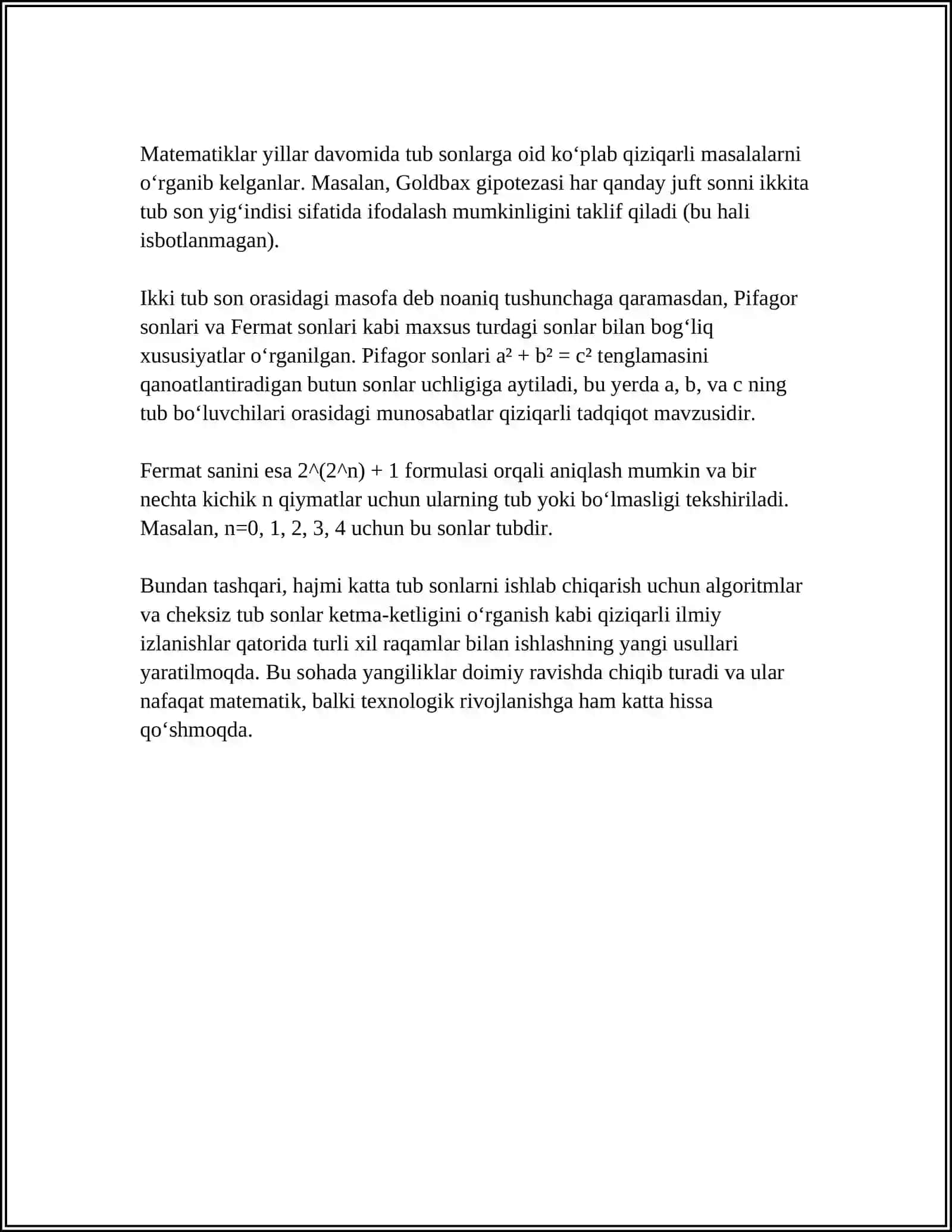 TUB SONLAR. ARIFMETIKANING ASOSIY TEOREMASI 4