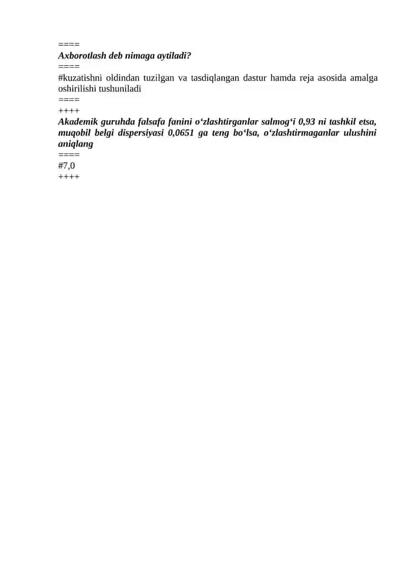 Fexner koeffitsientini aniqlash 4