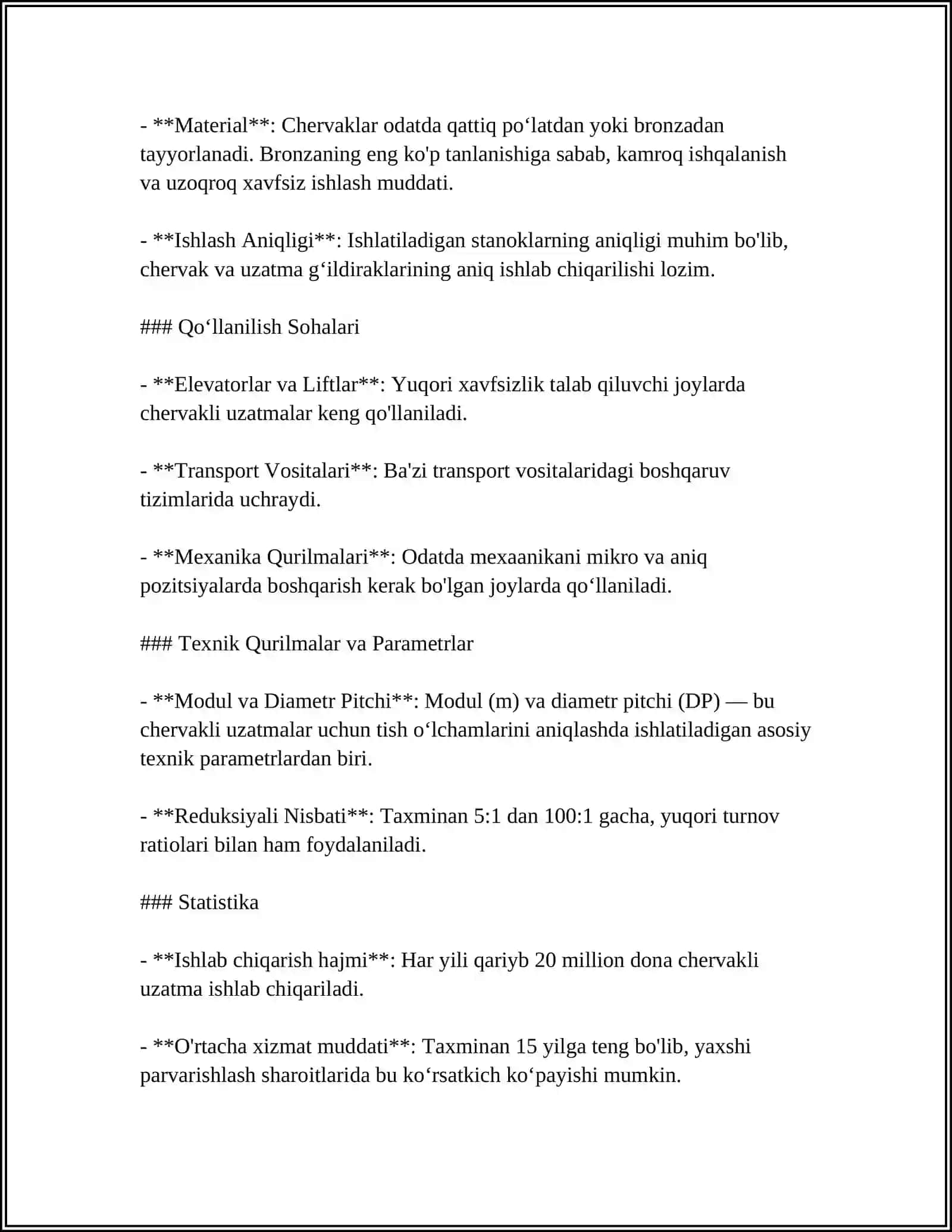 CHERVAKLI UZATMALAR ULARNI HISOBLASH VA KONSTRUKTURALASH 4