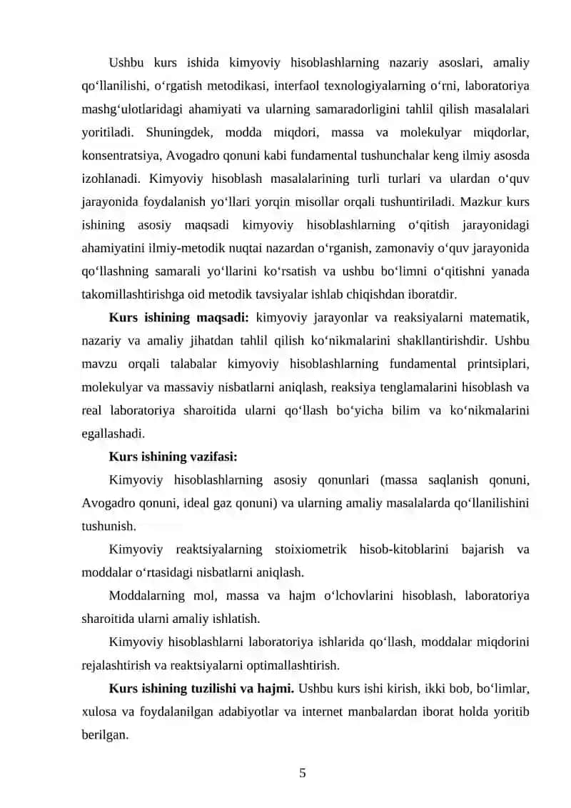 Kimyoviy hisoblashlarning nazariy asoslari va ularni amaliy qo‘llash 4