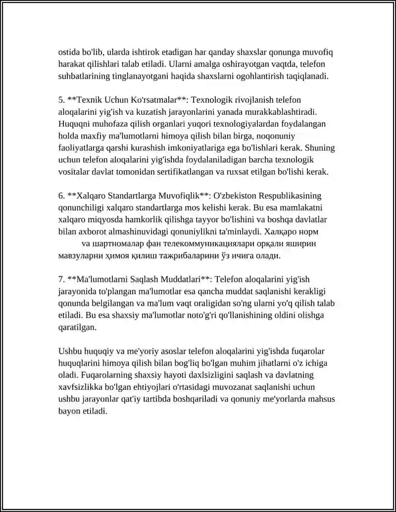 Telefon Aloqalarini Yig'ish. Xafhvsizlik va Amaliyot 4