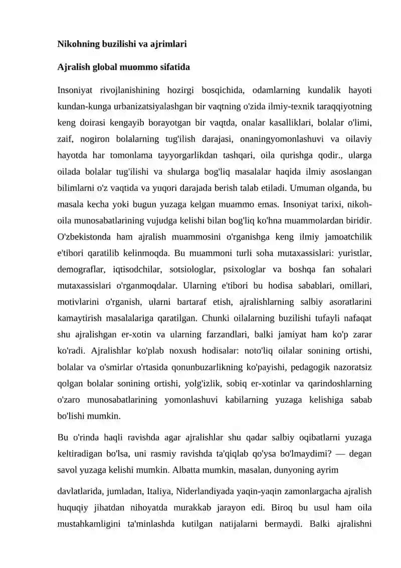 Ajralish sotsial muommo sifatida 4