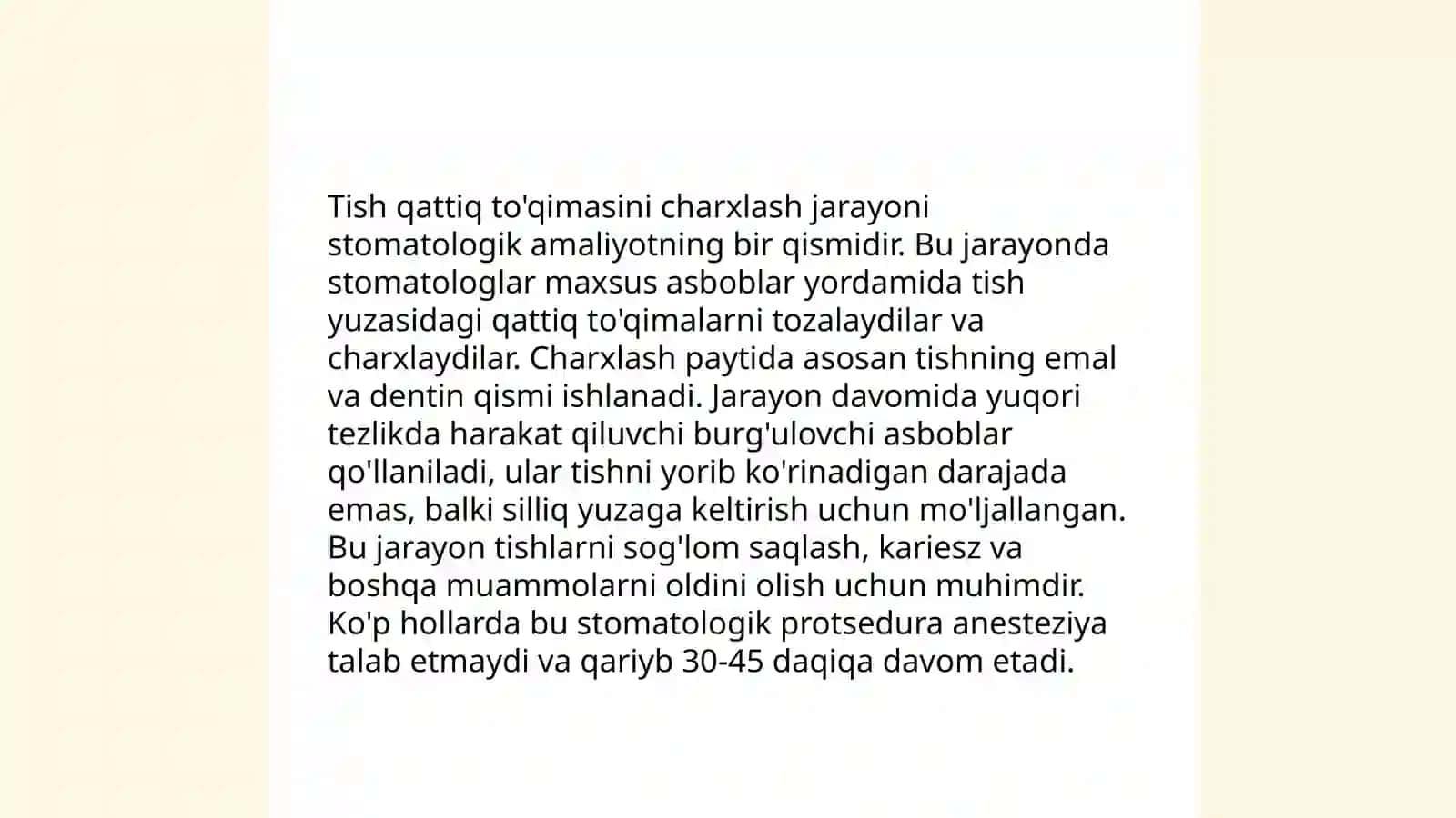 Tish qattiq to'qimasini charxlash usullari 4