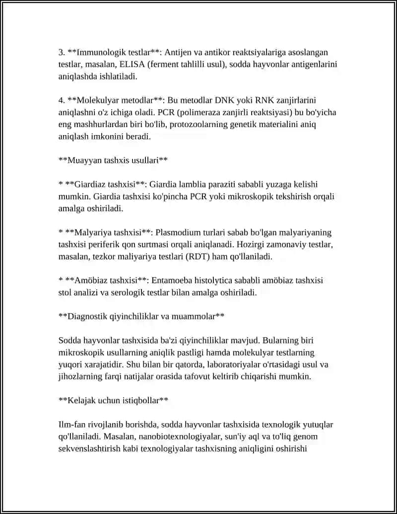 SODDA HAYVONLAR LABARATOR TASHXISI 4