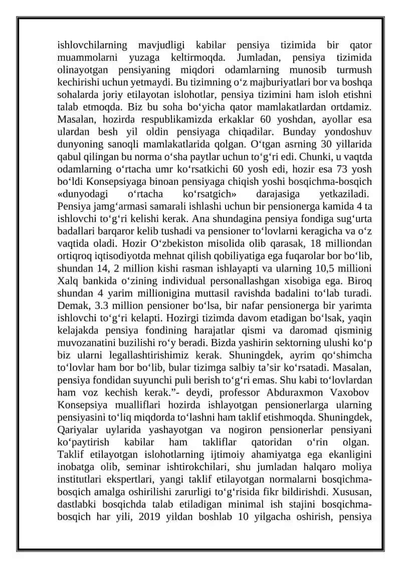 Jahon mamlakatlarida pensiya taminotining kelib chiqishi,va shakillanish tarixi 4