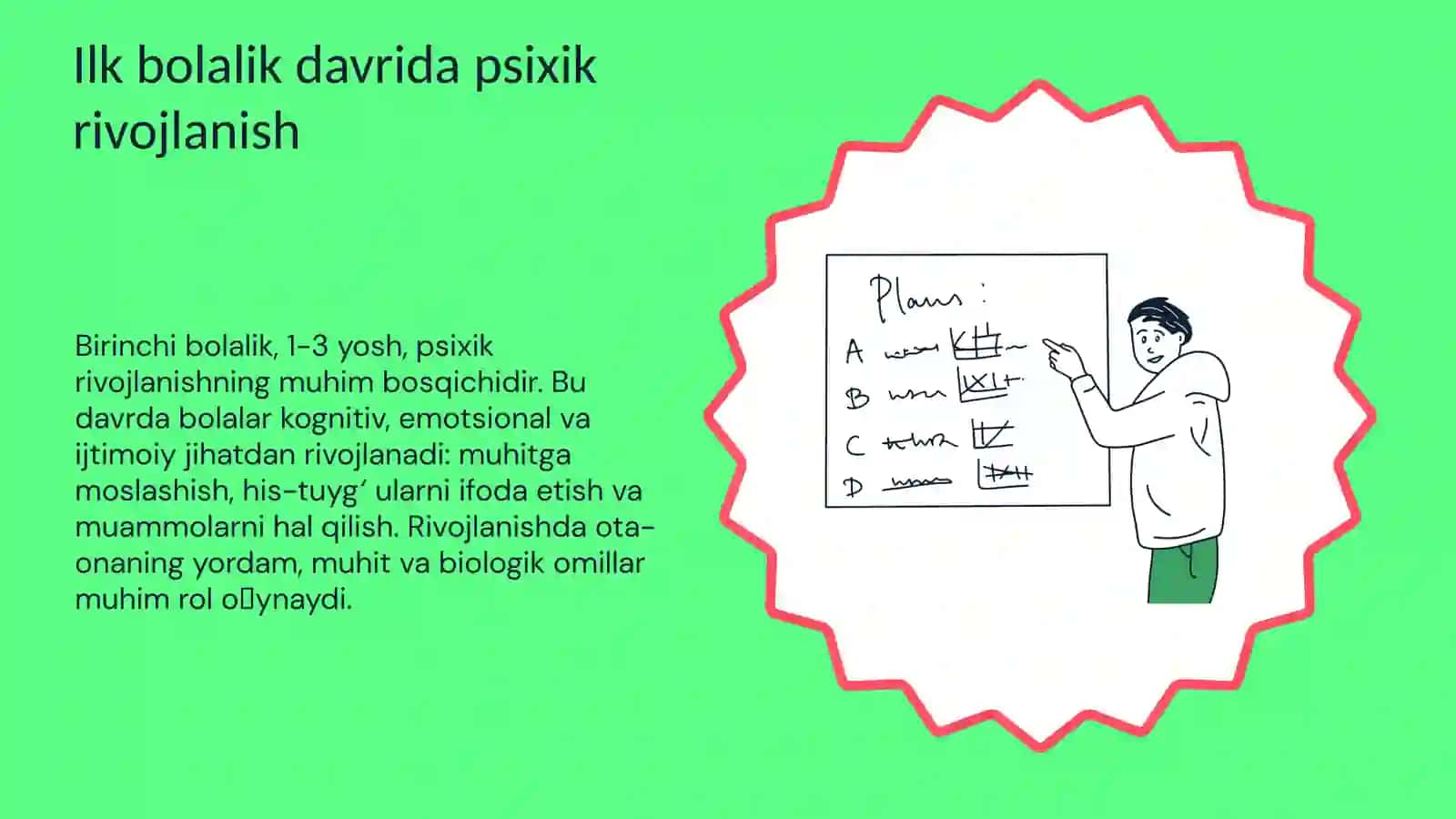 Birinchi bosqichda insoning psixik rivojlanishiga xos xususiyatlar 4