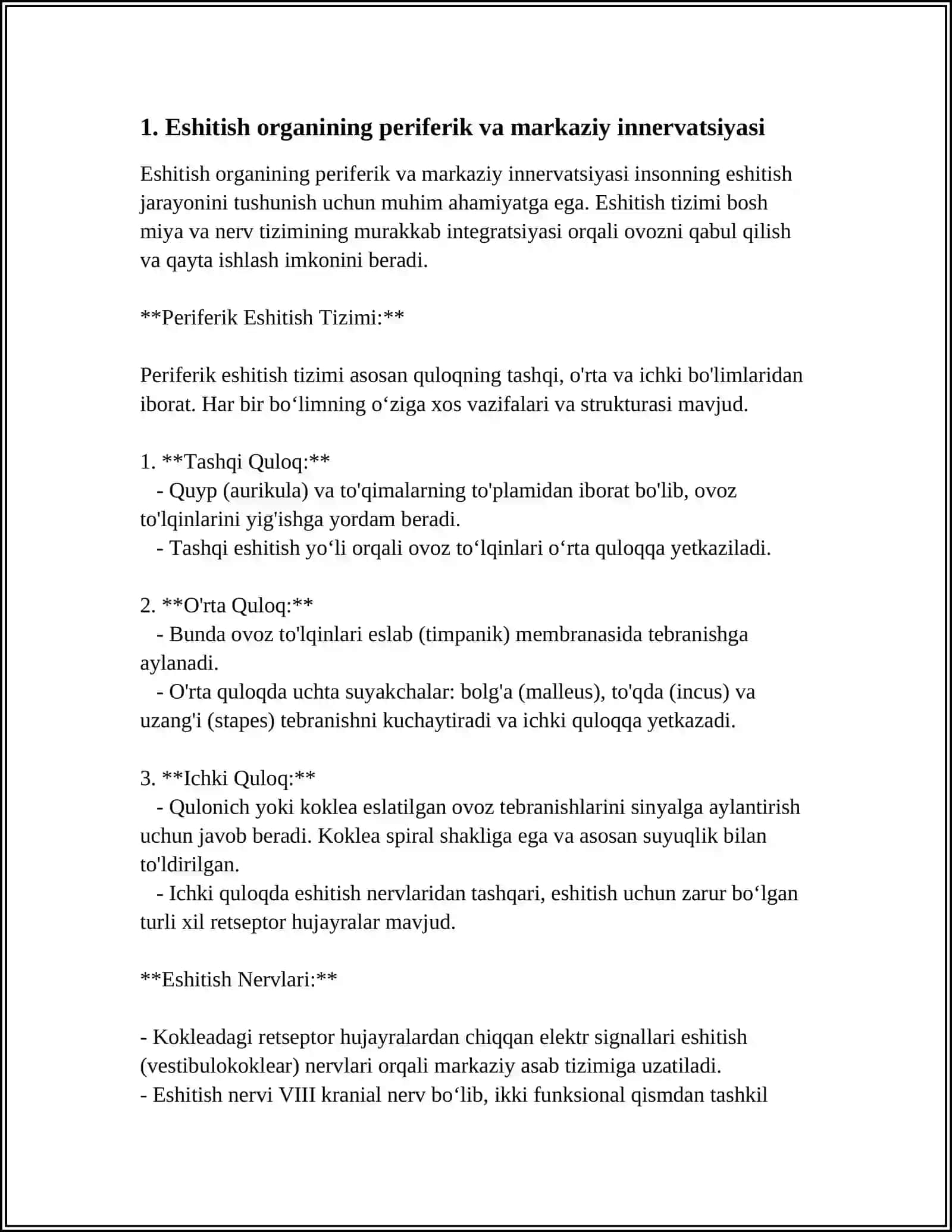 ESHITISH ORGANI INNERVATSIYASINING XUSUSIYATLARI 4