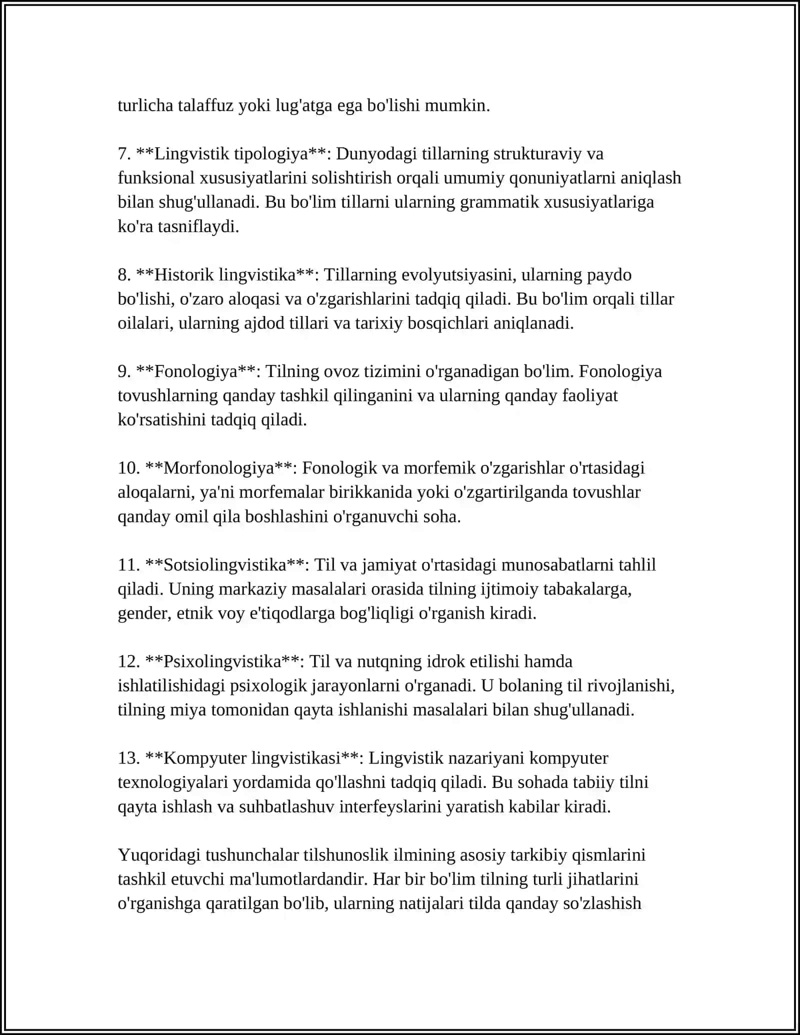 TILSHUNOSLIK FANINING MAQSADI VAZIFASI VA OBYEKTLARNI OʻRGANISH 4