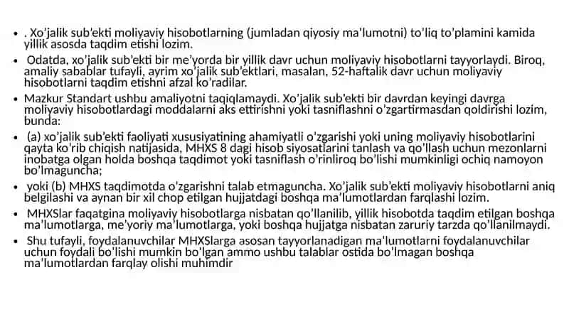 Moliyaviy hisobotning xalqaro standartlariga o'tish bo'yicha qo'shimcha chora tadqirlar 4
