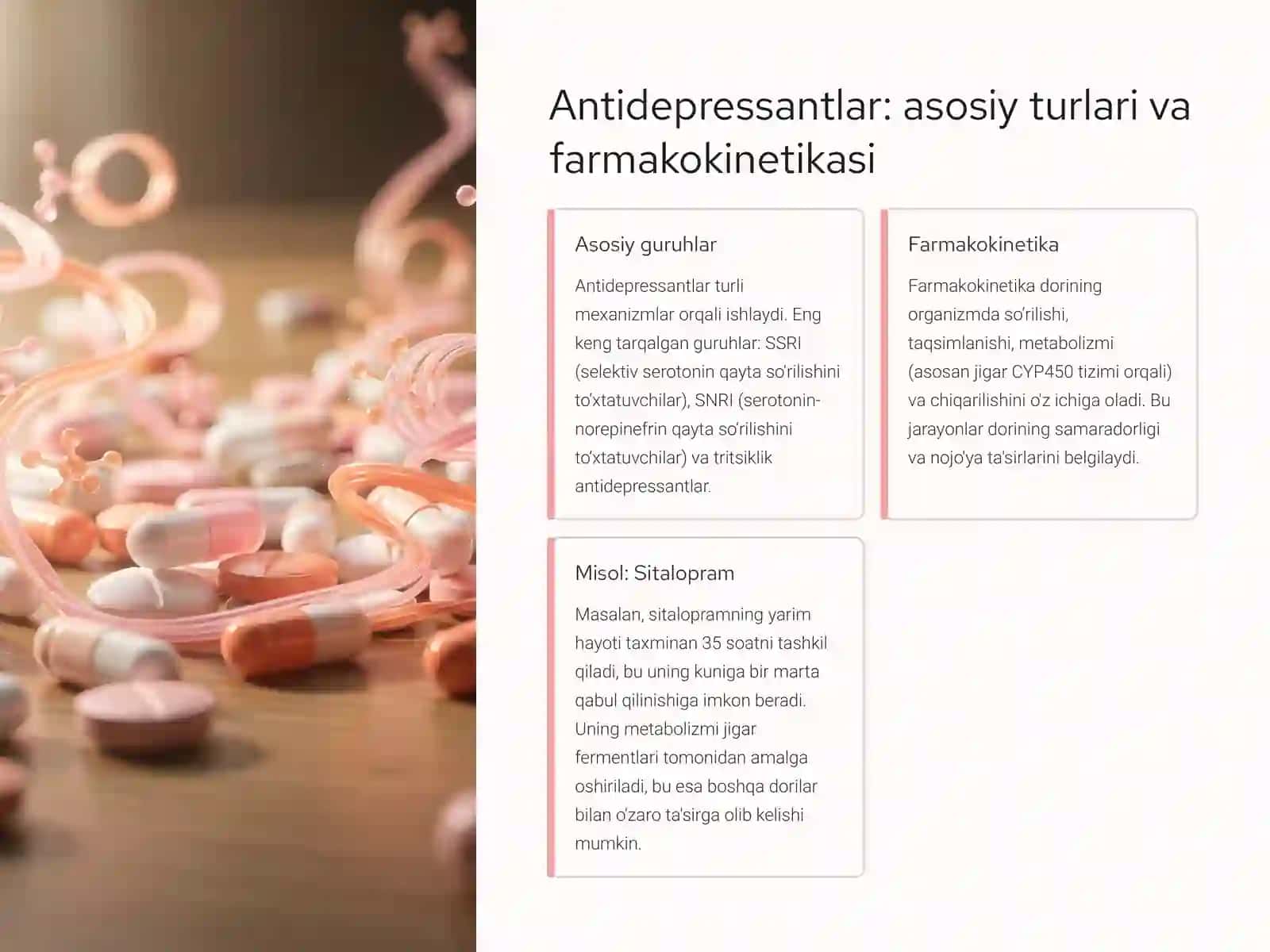 Nafas olish markazlari va Antidepressantlar Farmakokinetikasi 4