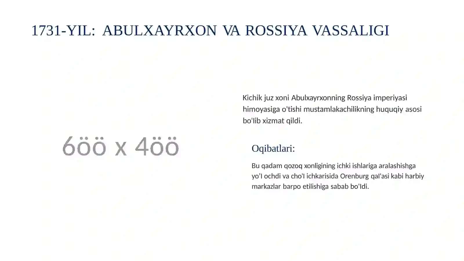 Qozoqxalqining milliy-ozodlik Rossiyamustamlakachiligiga qarshiqarshilik tarixi(XVIII—XXasrlar) 4