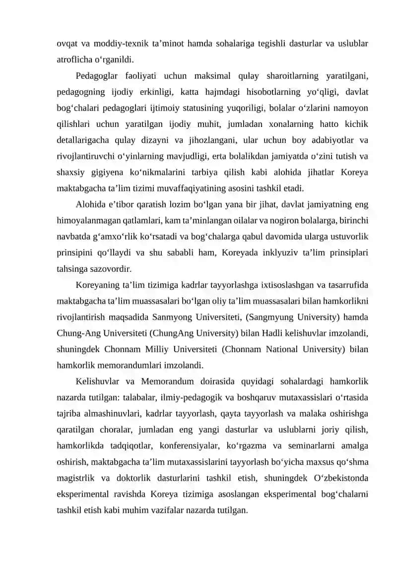 Rivojlangan mamlakatlarda maktabgacha ta'lim tizimi 4