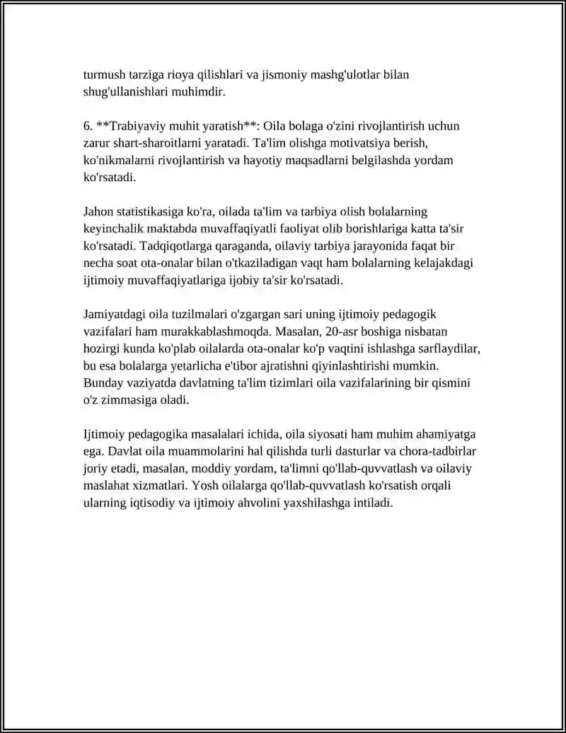 OILAGA OLIB BORILADIGAN IJTIMOIY PEDAGOGIK FAOLIYATI 4