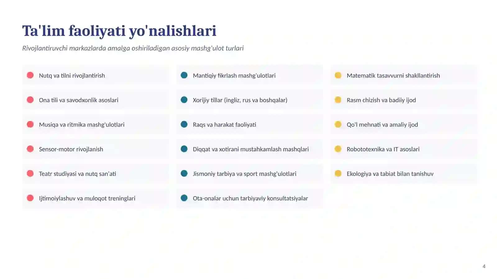 Rivojlantiruvchi markazlarda taʼlimiy faoliyat 4