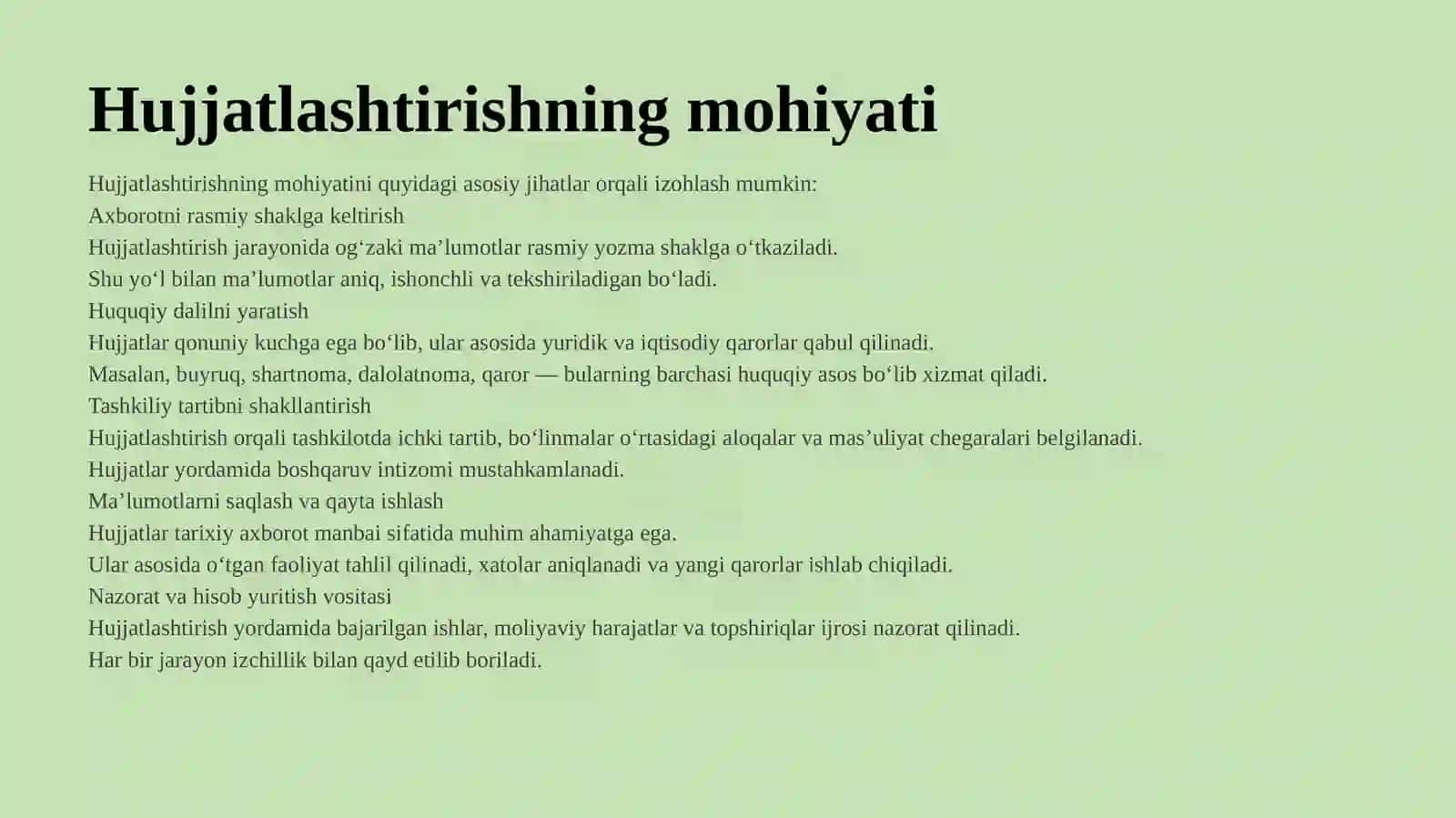 Hujjatlashtirish va ularning aylanishi 4