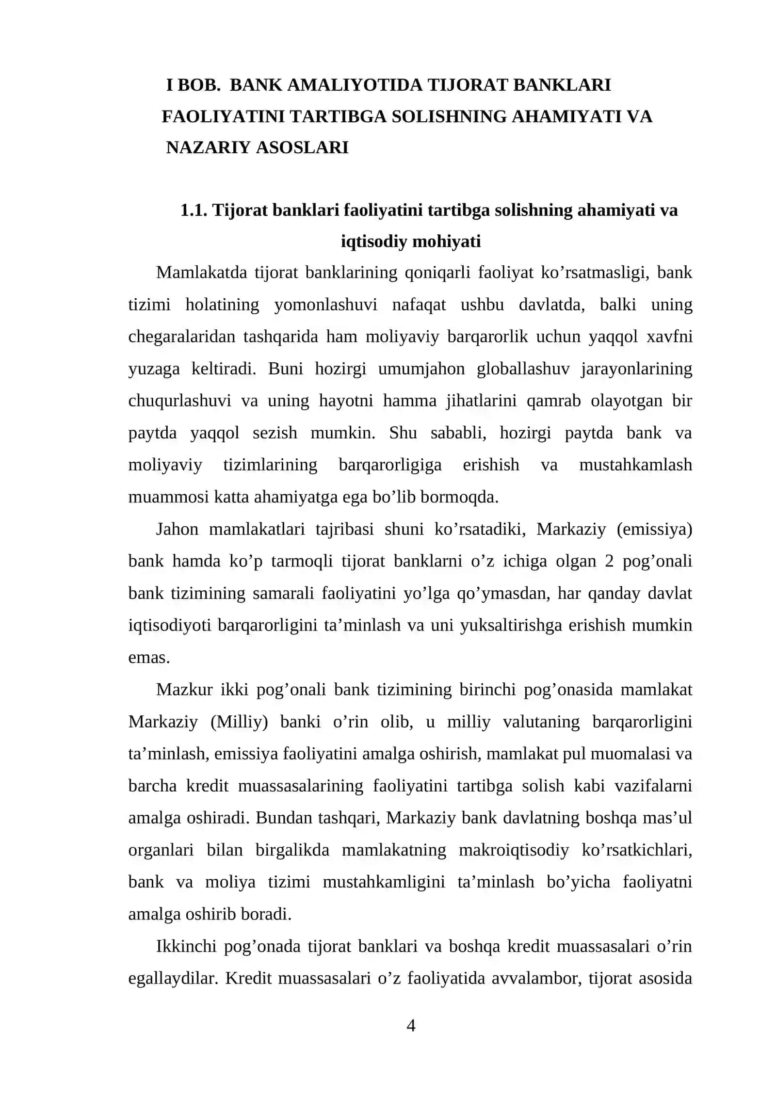 Tijorat Banklari Faoliyatini Tartibga Solish 4