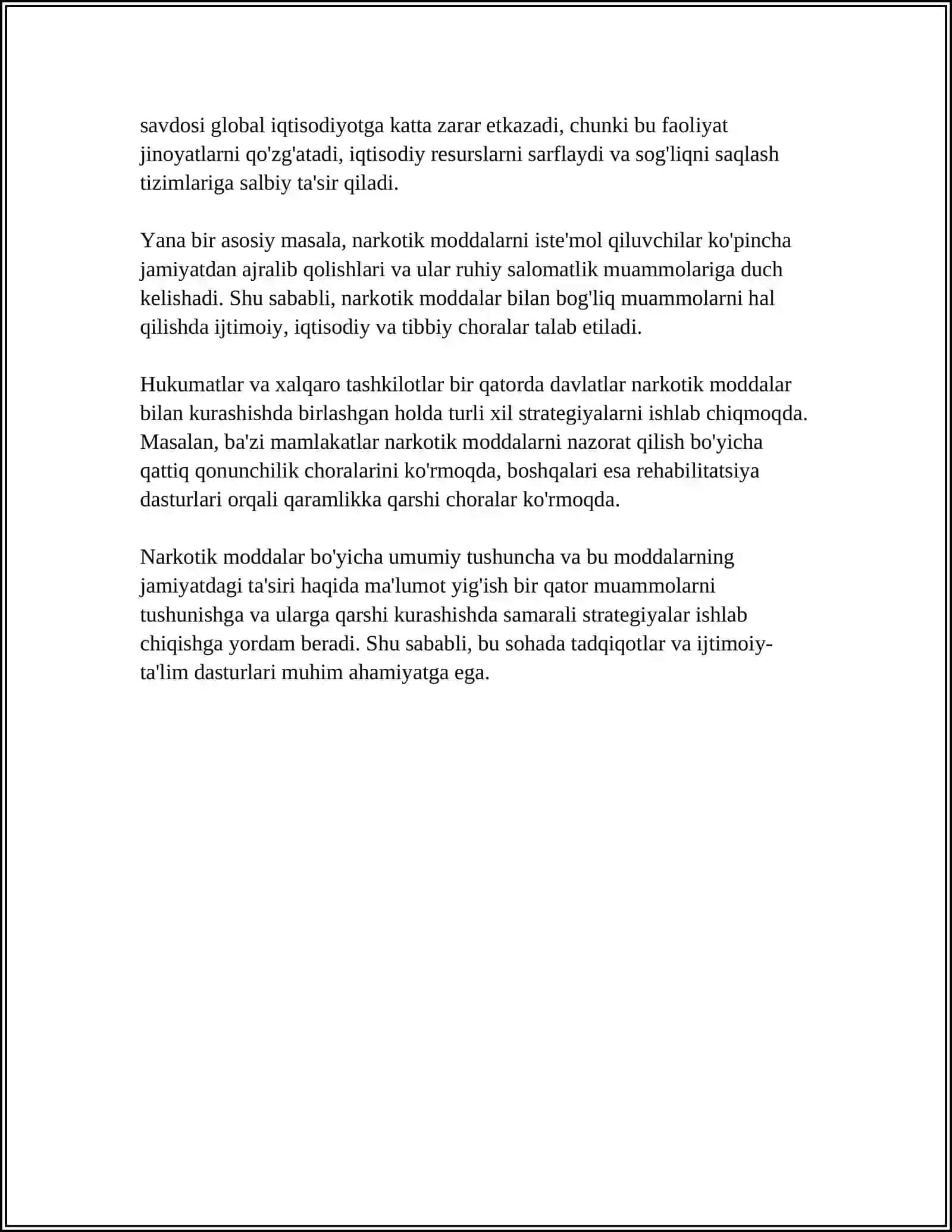 NARKOTIK MODDALARNI TUZILISHI VA TIBBIYOTDA QO‘LLANILISHI 4