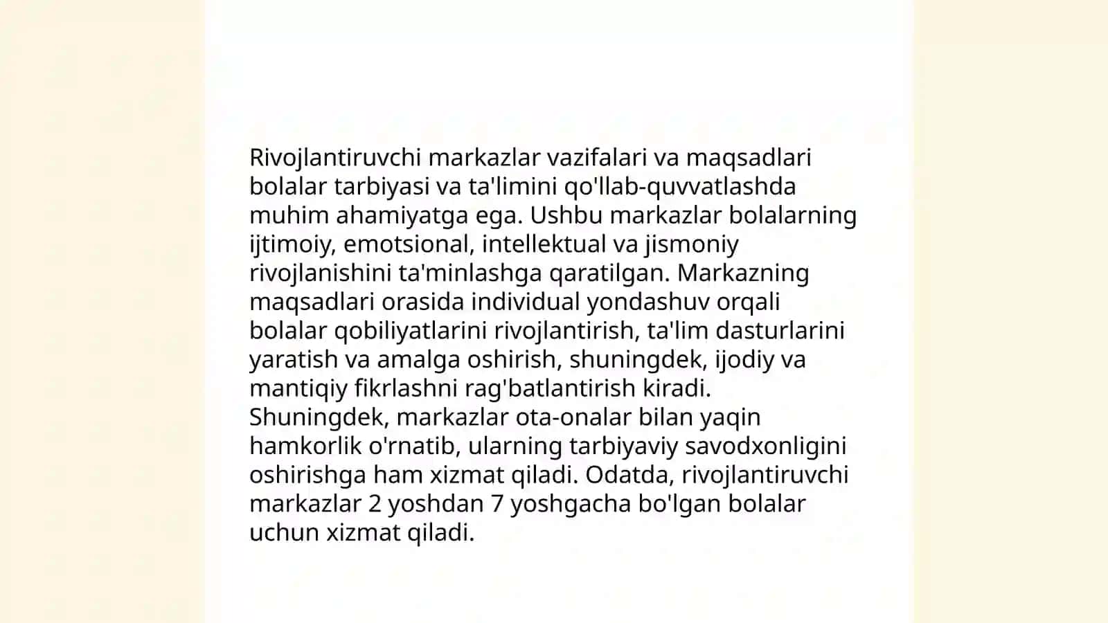 Maktabgacha ta’lim tashkilotlarida rivojlantiruvchi markazlarga rahbarlik qilish 4