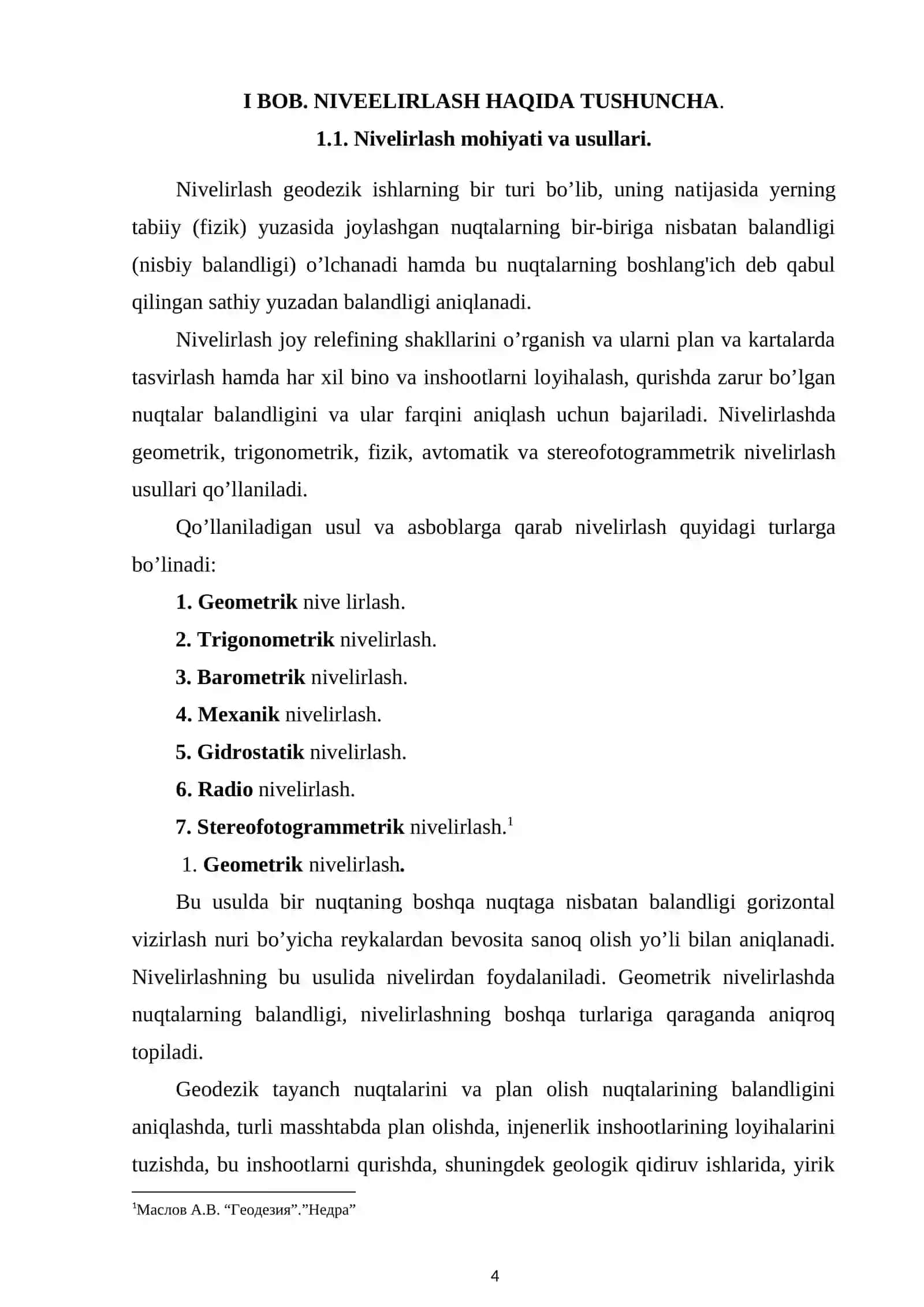 KETMA KET NIVELIRLASH MOHIYATI 4