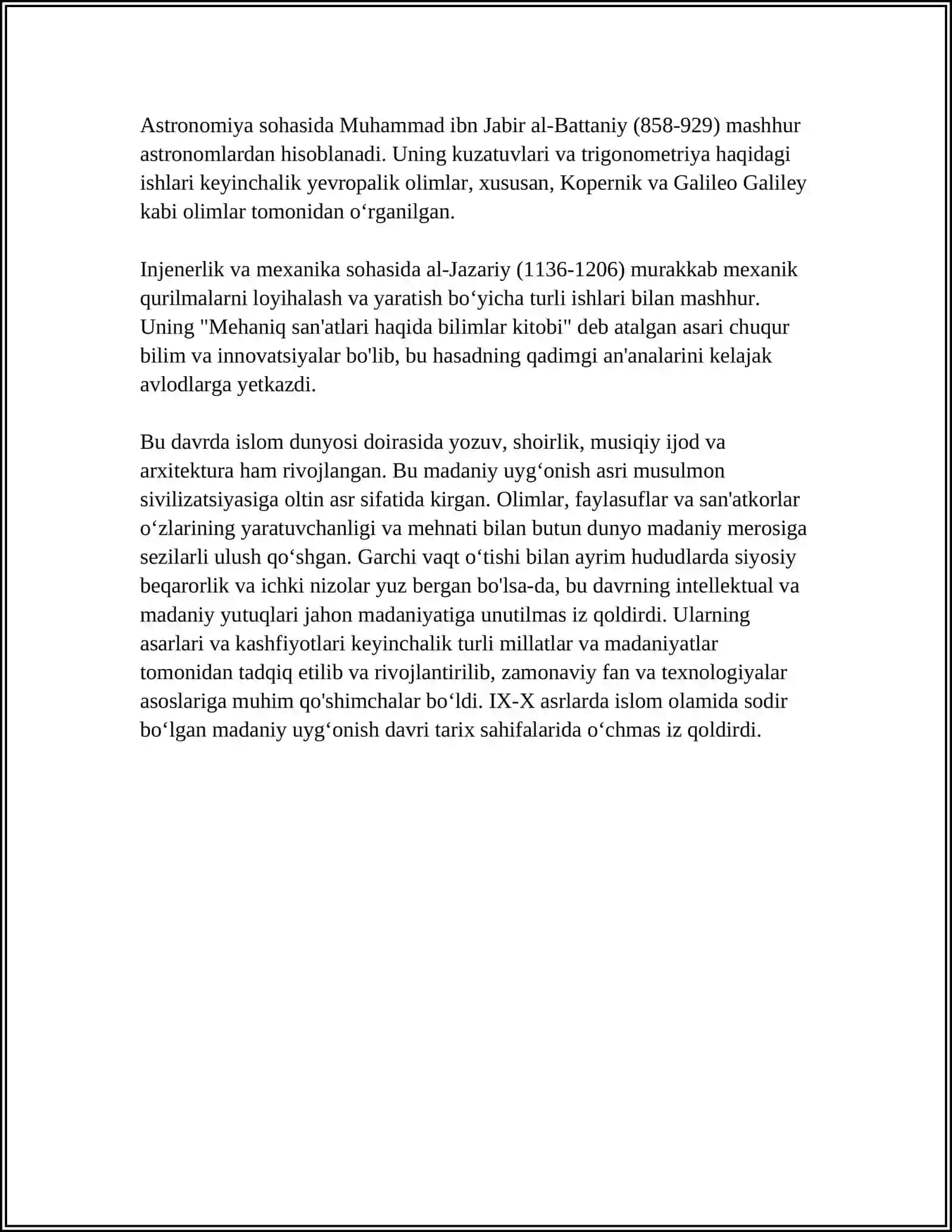 O‘ZBEKISTONNING ENG YANGI TARIXI MUSTAQIL ISH 4