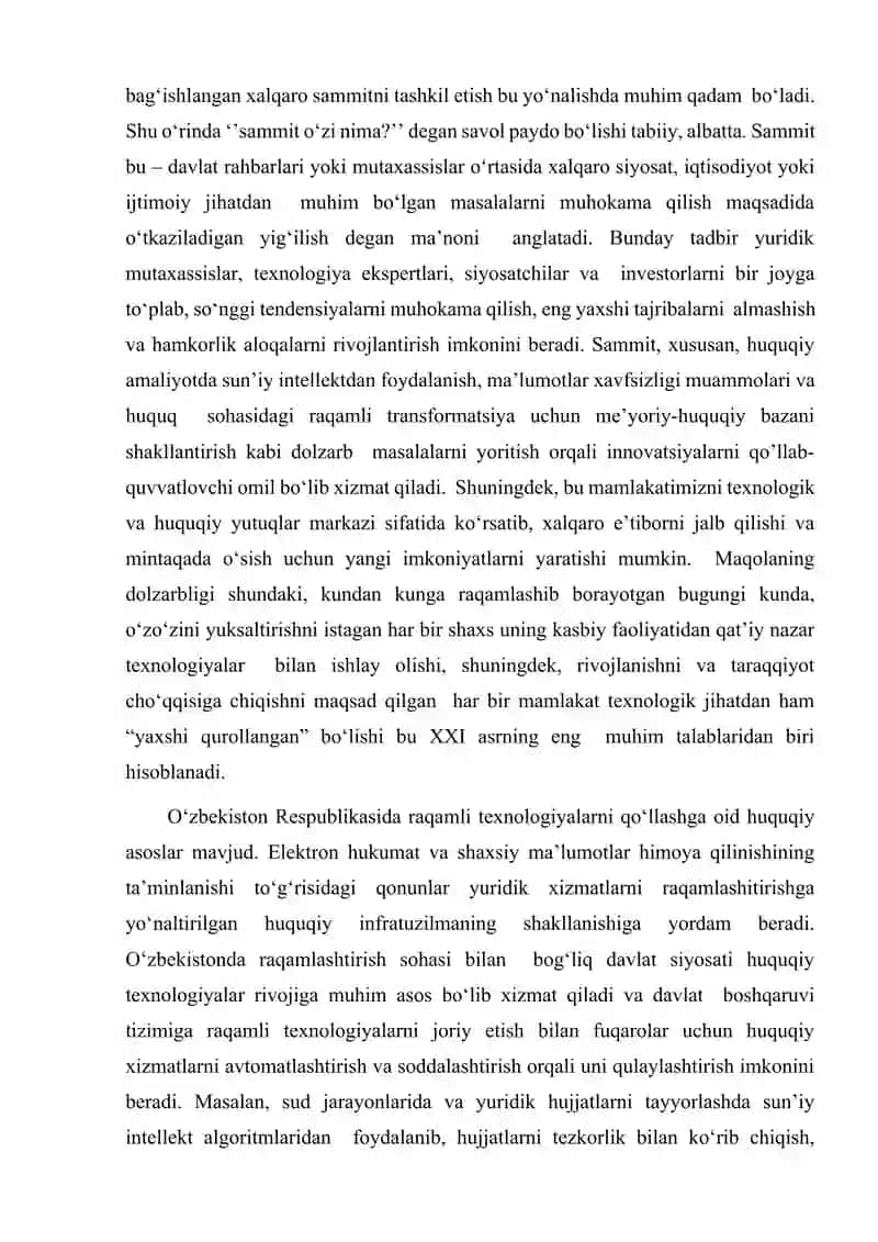 LEGAL TECH ORQALI SHARTNOMA TUZISH JARAYONINING TRANSFORMATSIYASI 4
