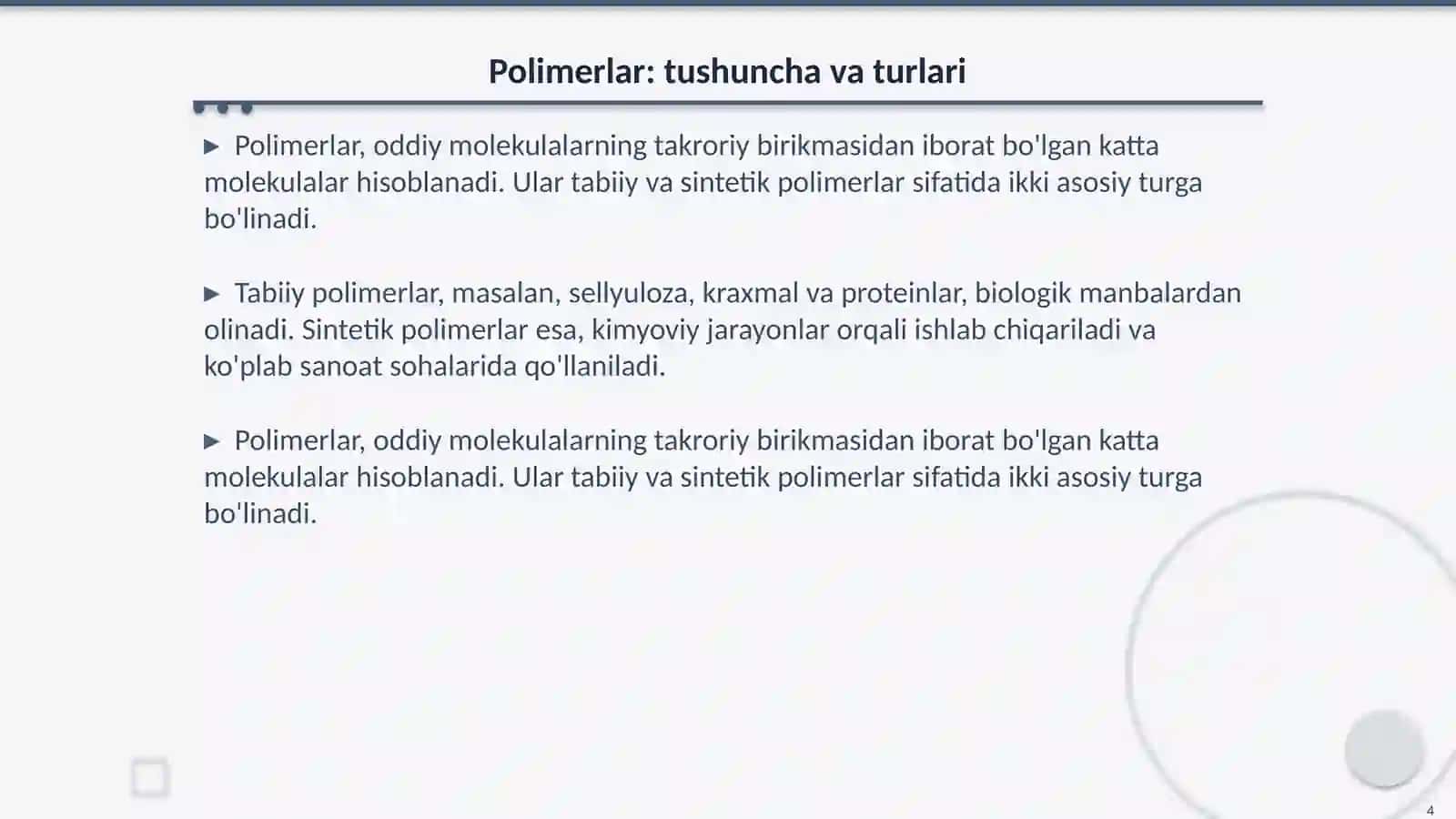 Tabiiy manbalardan polimer olish va ularni fizik-kimyoviy xususiyatlarini o'rganish 4