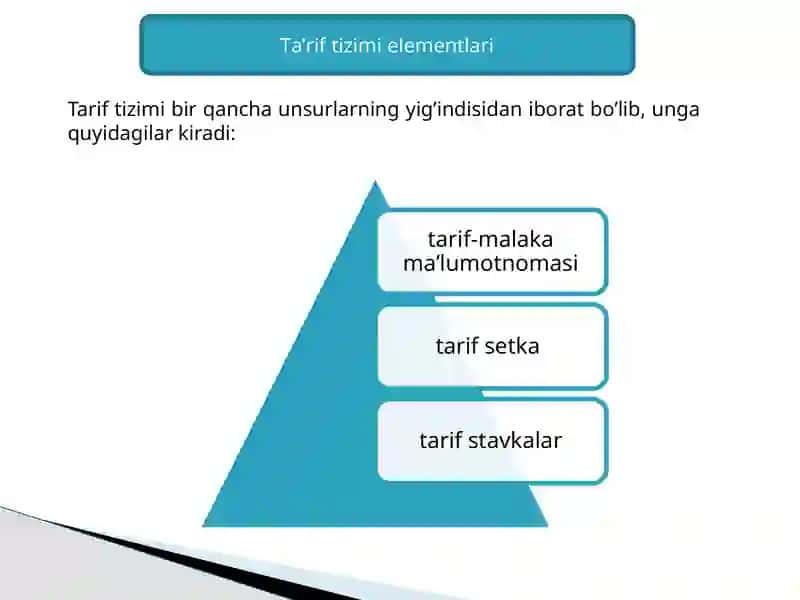 Mehnatga haq to'lashning tarif tizimi 4