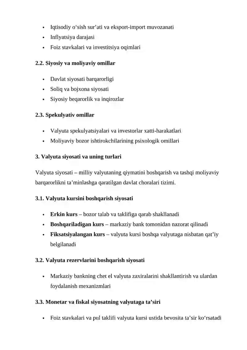 Xalqaro valyuta bozorlari va valyuta siyosati 4