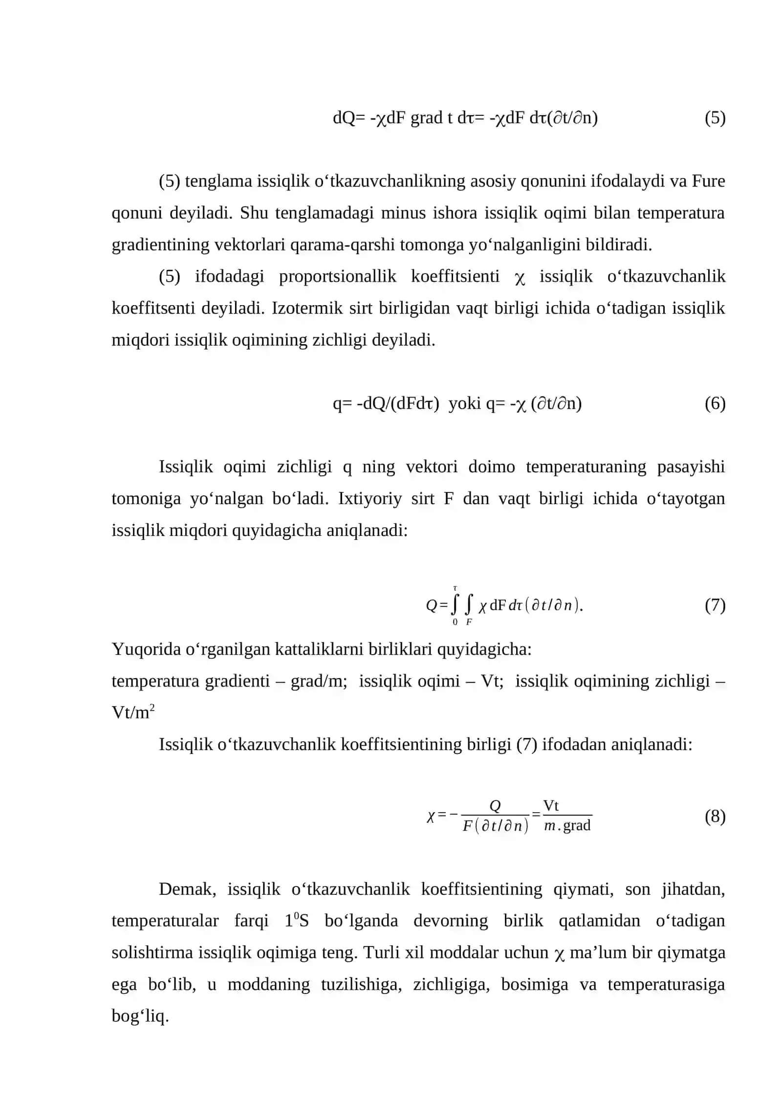 Issiqlik o‘tkazuvchanlik 4