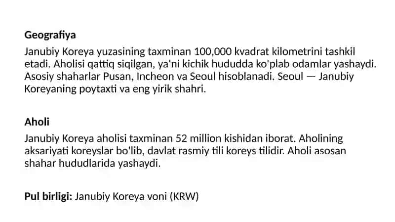 Janubiy Koreya davlati va raqamli iqtisodiyotiga o’tib borishi haqida ma’lumot 4