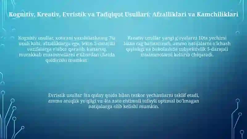 O'qitish Usullari: Asosiy Tushunchalar va Amaliyot 4
