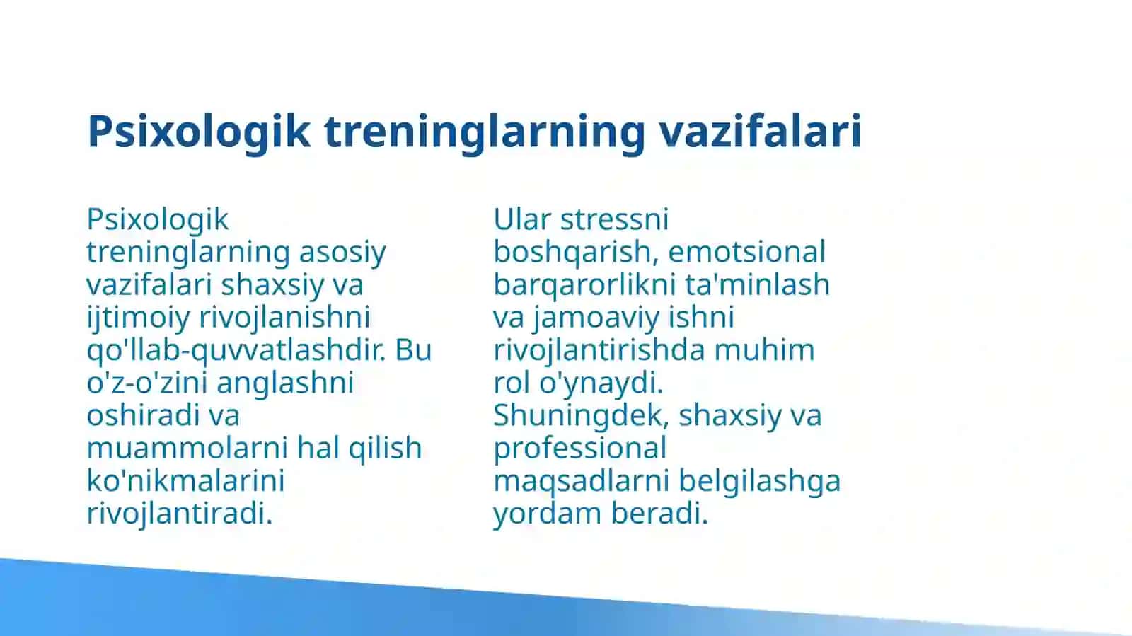 Pedagogika va Psixologiya: Trening guruhlarining rivojlanish tarixi. Trening turlari mavzusida slayd taqdimot 4
