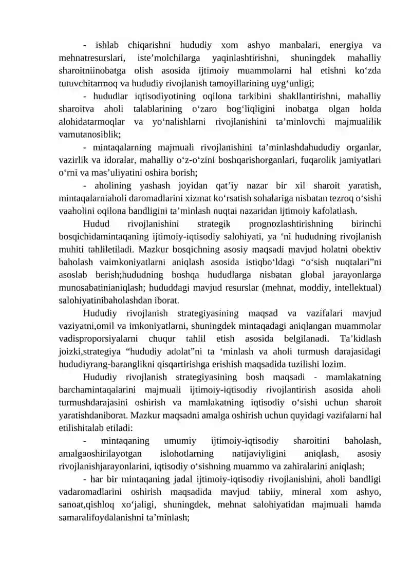 MINTAQALARNI IJTIMOIY IQTISODIY RIVOJLANTIRISH STRATEGIYASI 4