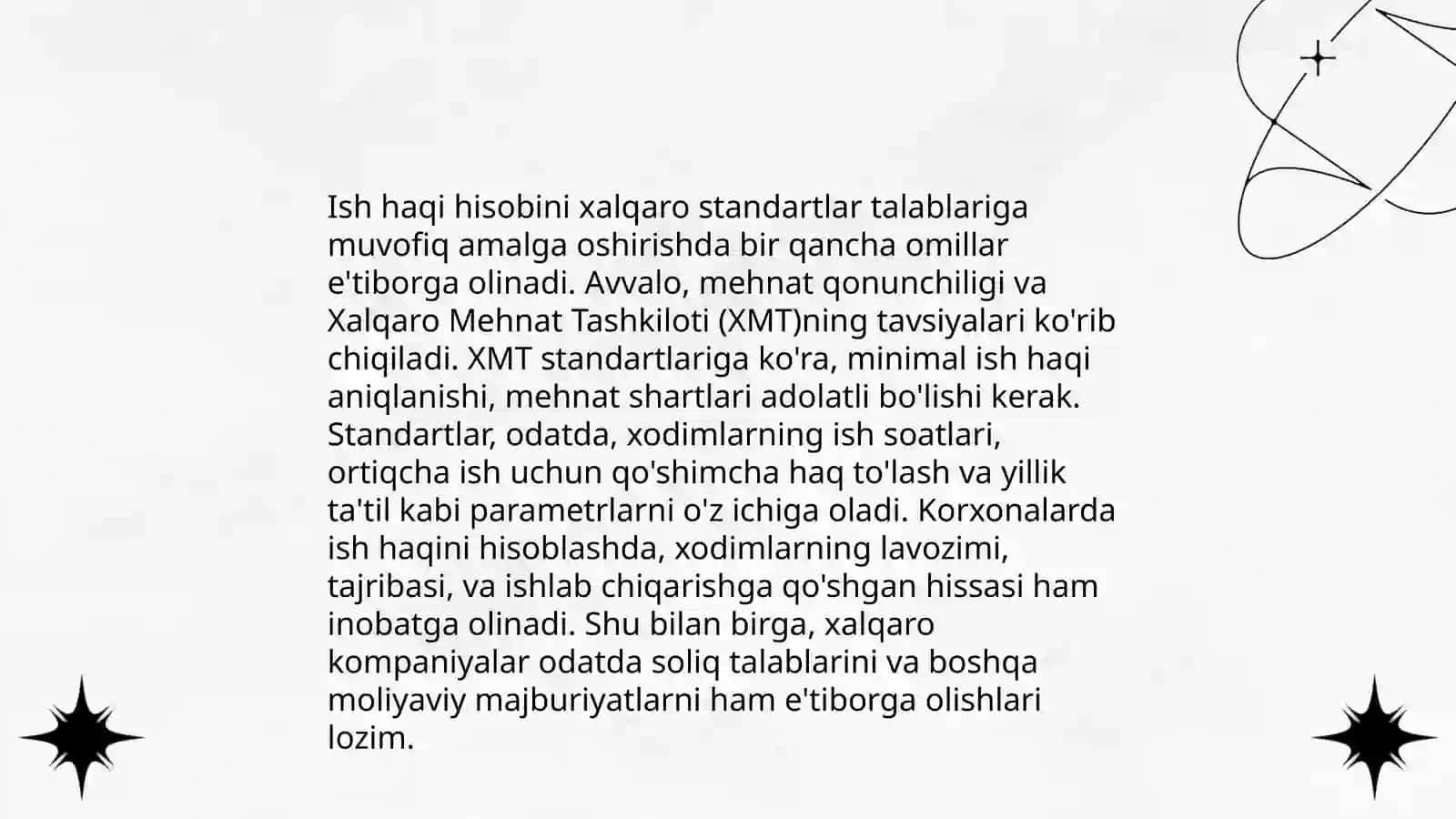 Xodimlarning daromadlari Buxgalteriya- xisobiningxalqaro standartlari tog'risida 4