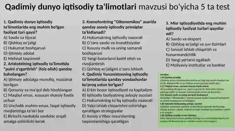IQTISODIY TA’LIMOTLAR TARIXI FANINING PREDMETI VA METODI 4