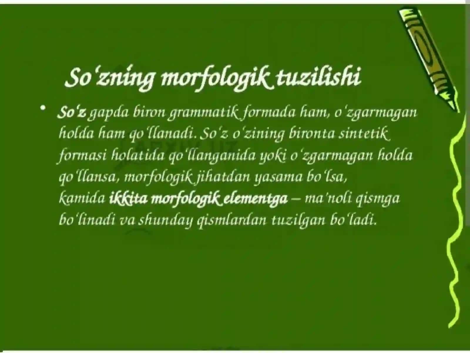 Mashina tarjimasi morfoanalizatori uchun o‘zbek tilining morfologik modelini yaratish 4
