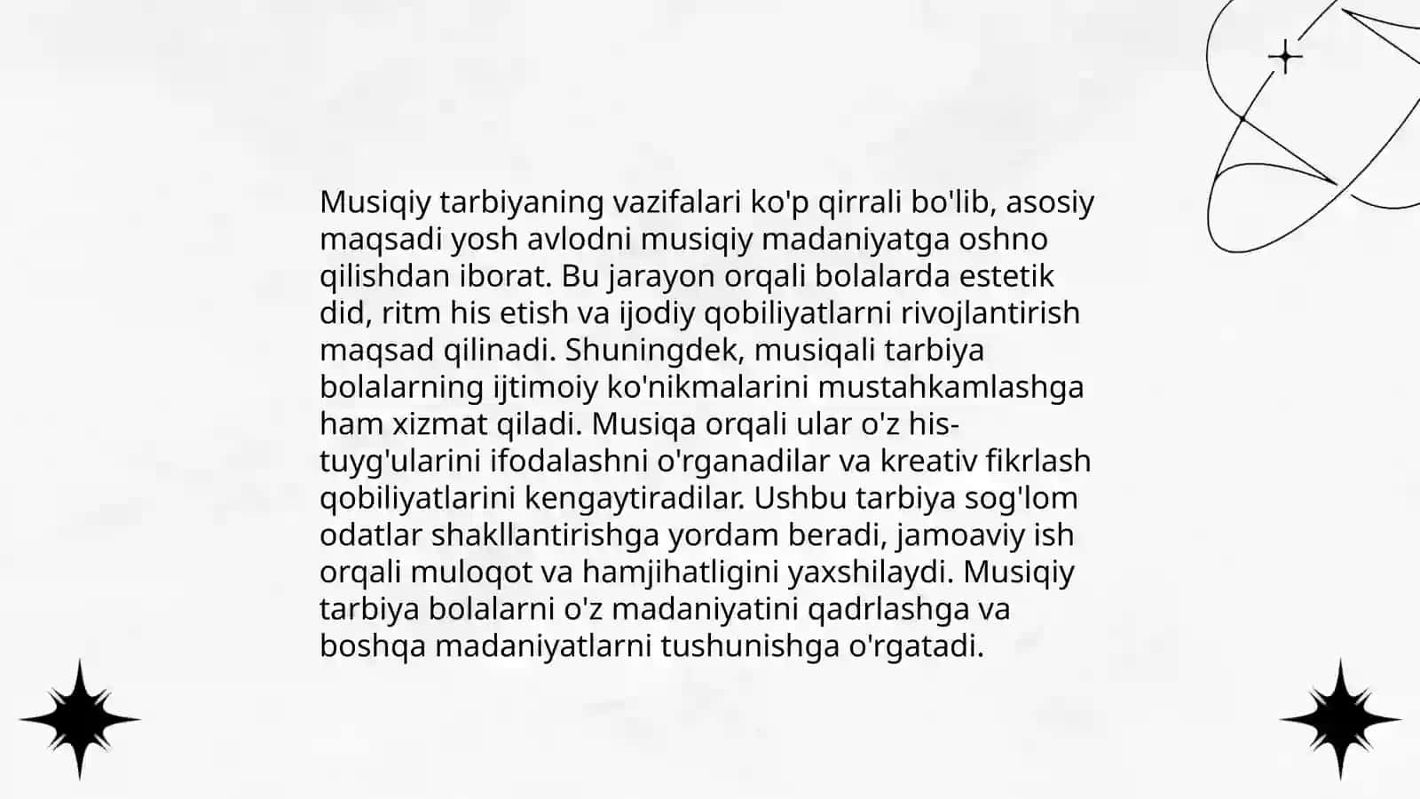 Musiqiy tarbiyaning maqsadi va vazifalari 4