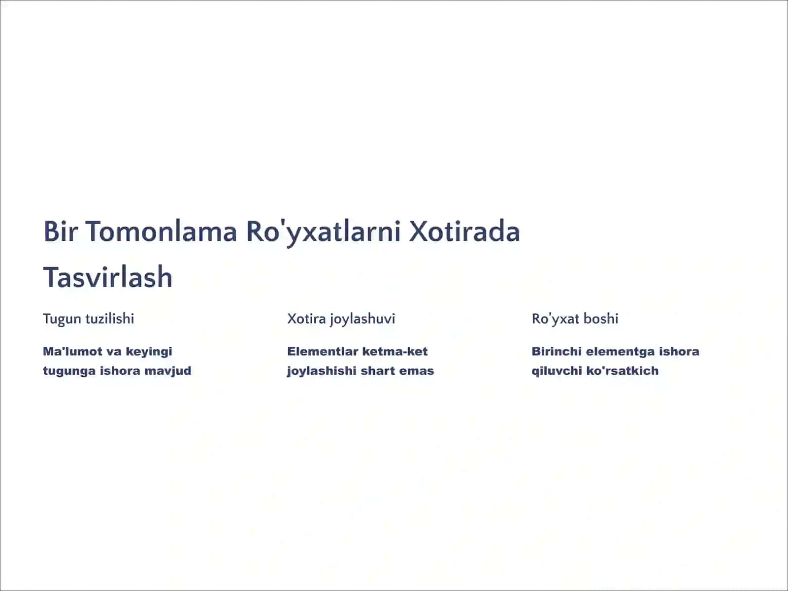 Kompyuter Xotirasidagi Ro'yxatli Ma'lumotlar Tasviri 4