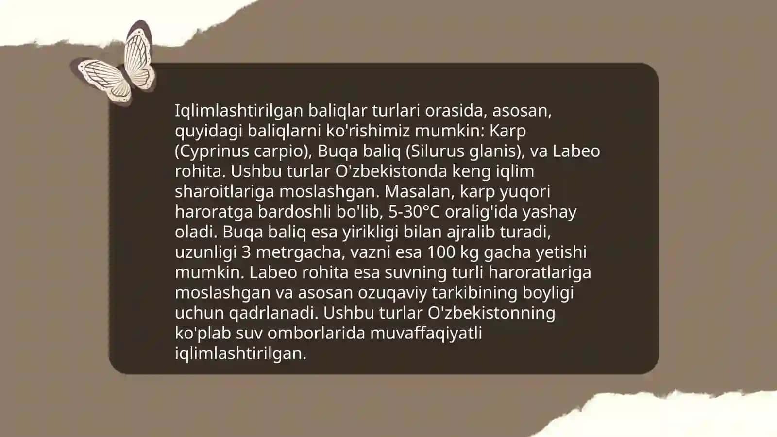 O'zbekiston suv havzalarida iqlimlashtirilgan baliqlarning hayoti va iqtisodiy ahamiyati 4