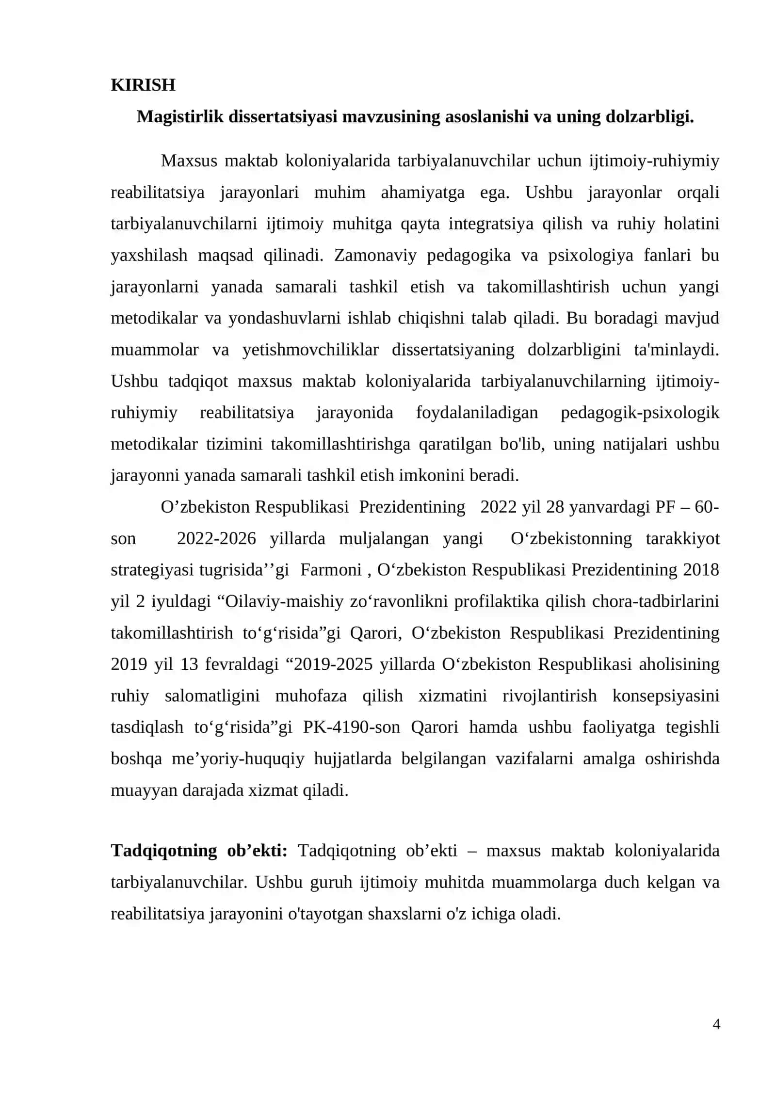 МAXSUS MAKTAB TARBIYALANUVCHILARNI IJTIMOIY-RUHIY REYABLITATSIYA QILISHDA PEDAGOGIC-PSIXOLOGIK METODIKALAR TIZIMINI TAKOMILLASHTIRISH 4