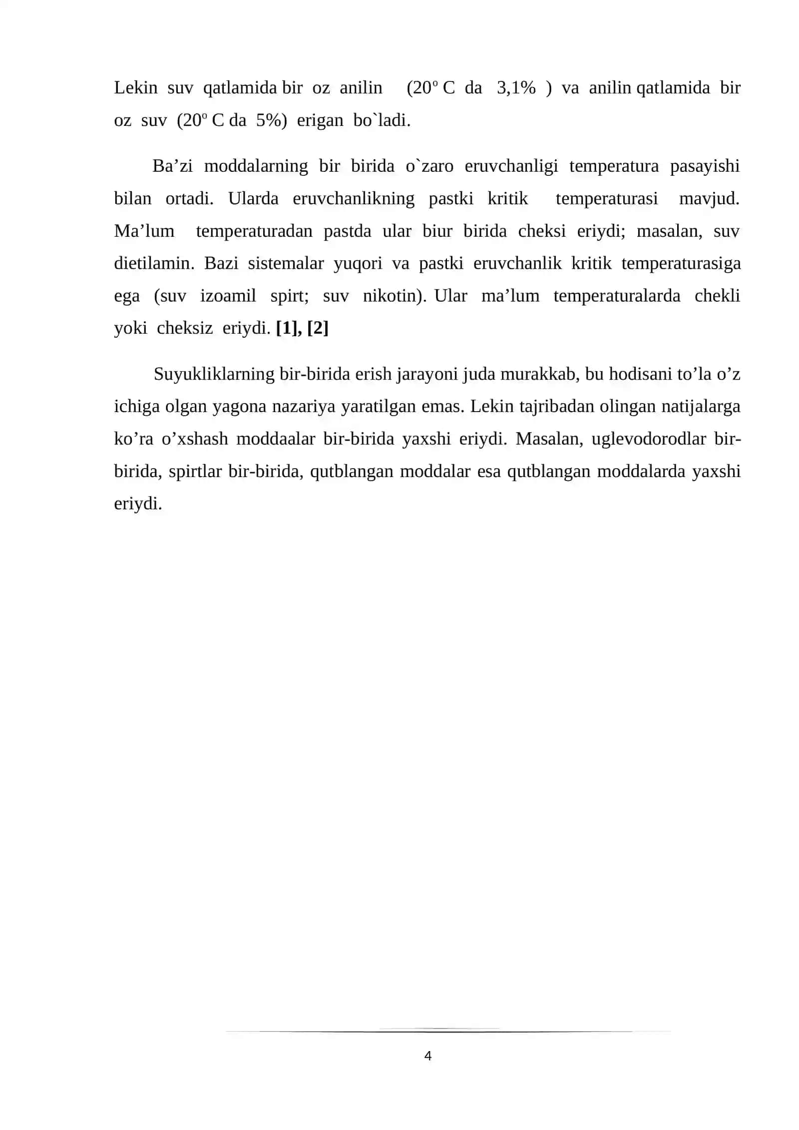 O’zaro cheksiz aralashuvchi suyuqliklarni holat diagrammalari 4