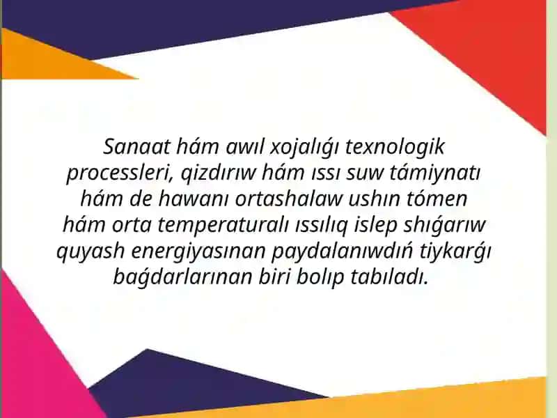 Quyash fotoelektrlik elementleri hám modulleri 4