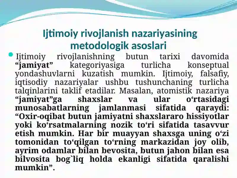 Aholi va mustahkam iqtisodiy o’sishning manbaalari 4
