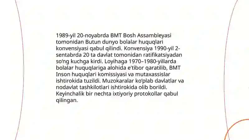 Butun dunyo bolalar huquqlari Konvensiyasi 4