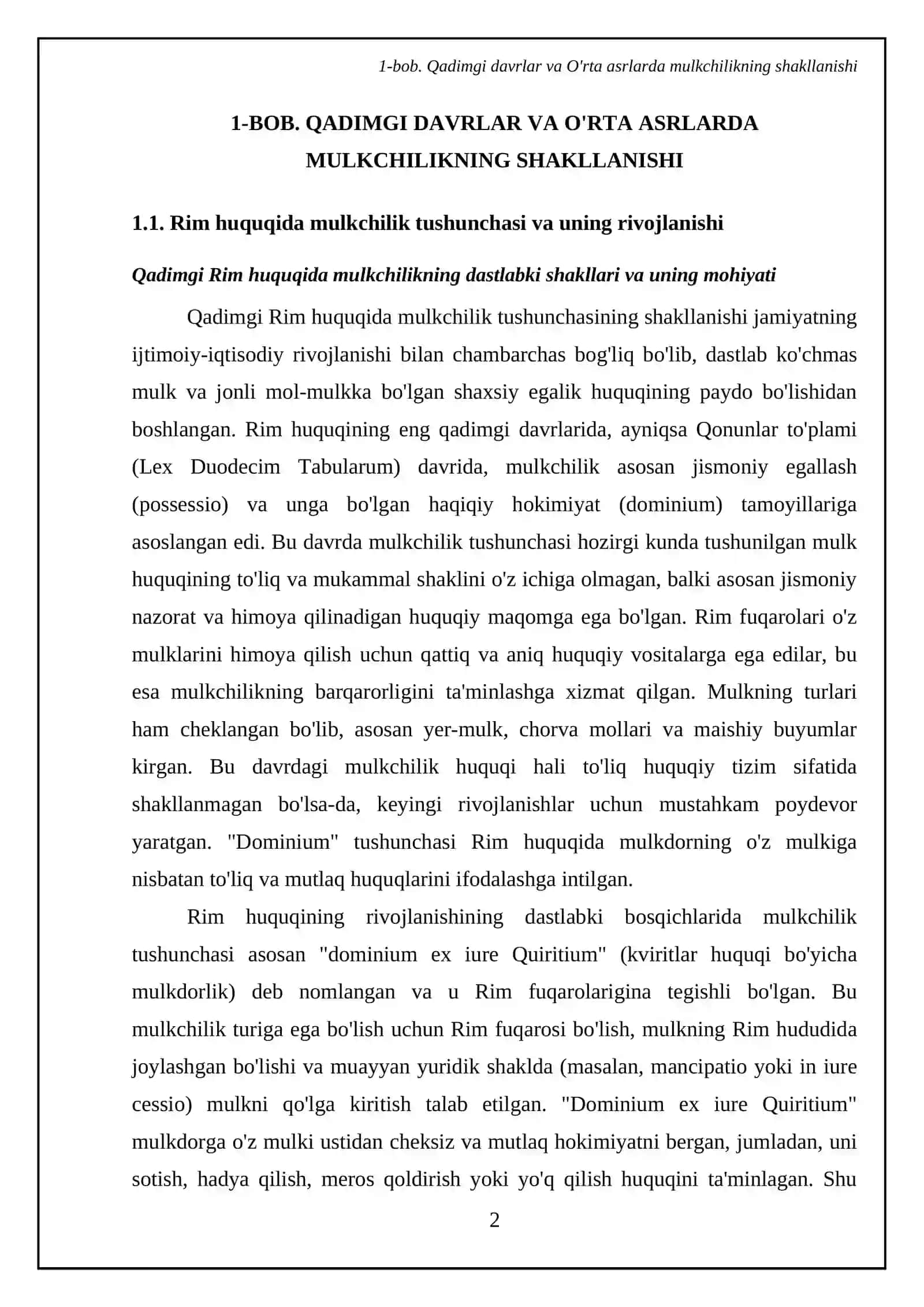 Mulkchilik instituti rivojlanishning Yevropa mamlakatlarida shakllangan yoʻllari 4