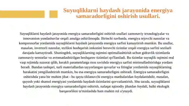 Suyuqliklarni haydashning zamonaviy usullari 4