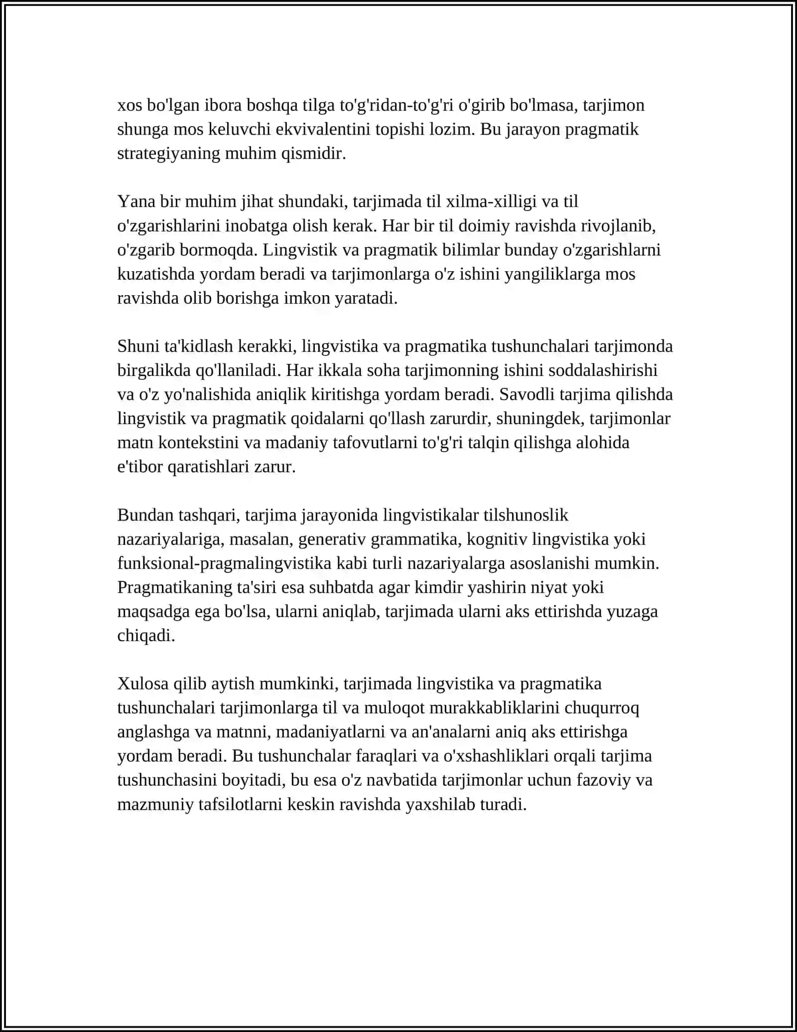 TARJIMADA LINGVO-PRAGMATIKA TUSHUNCHASI VA MOHIYATI 4