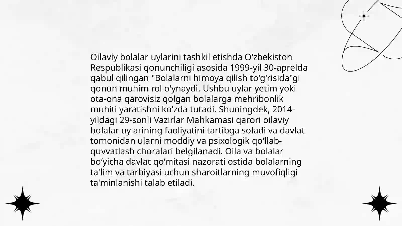 O'zbekistonda oilaviy bolalar uyining tashkil etilishi 4