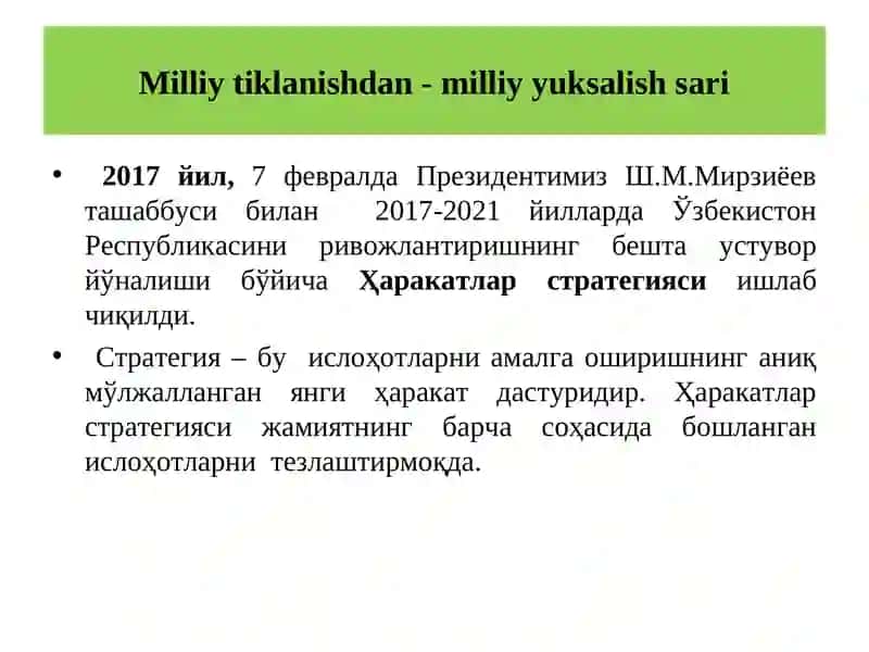 Yangi O‘zbekistonda amalga oshirilayotgan islohotlar 4