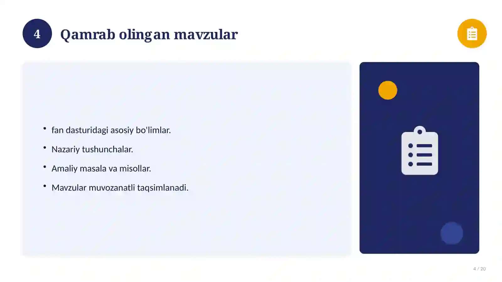 Informatika fanidan 7-sinf: fan olimpiadasi savollari 4